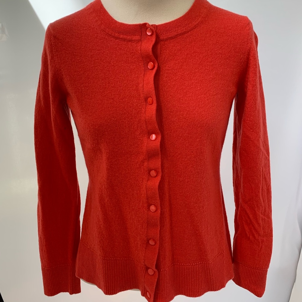 Orange Light Wool Cardigan